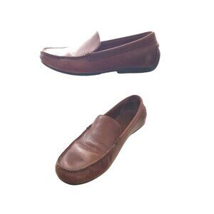Polo Ralph Lauren Mens Brown Leather Loafers Size 9